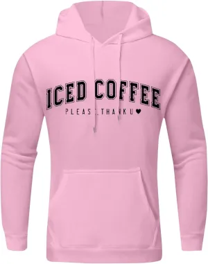 Mens Oversized Letter Print Hoodies Long Sleeve Casual Graphic Sweatshirt New York Drawstring Pullover with Pocket