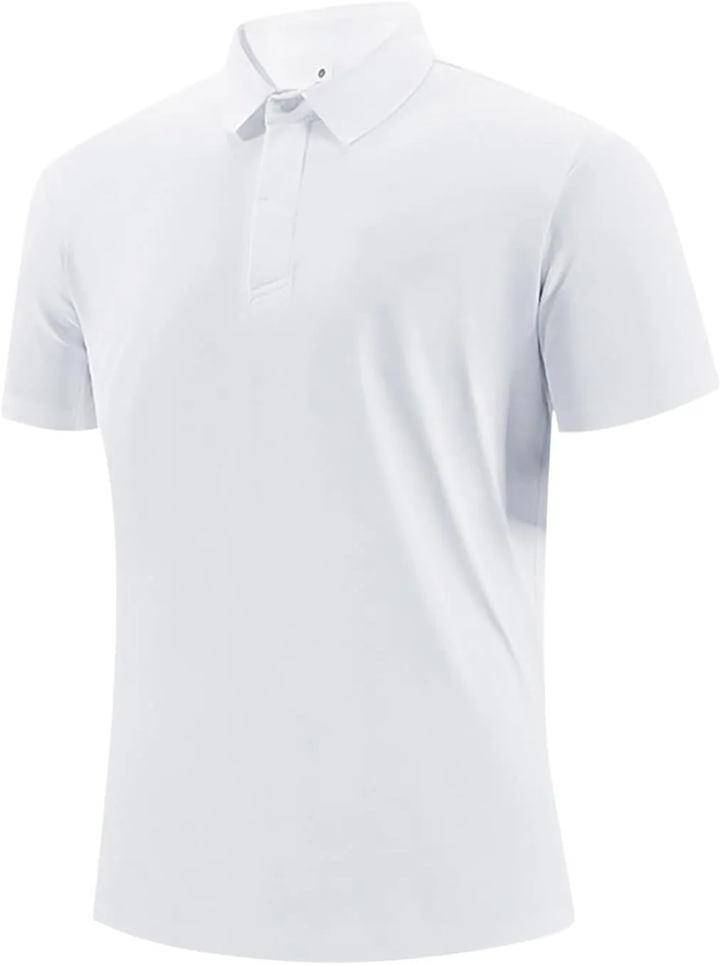 Mens Performance Shirt Summer Solid Outdoor Golf Short Sleeve Tops Plus Size Loose Fit Lightweight Athletic Blouse