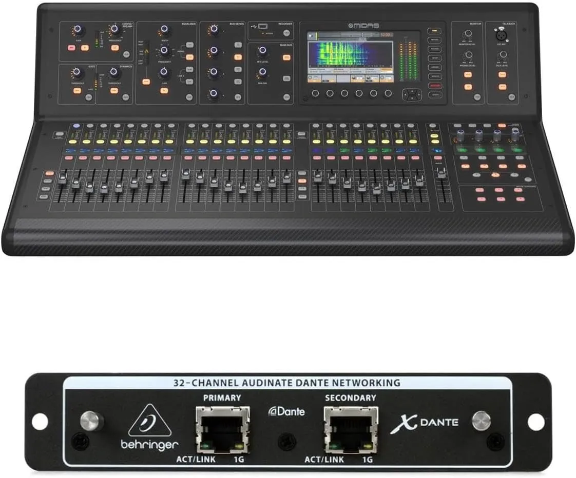 Midas M32 LIVE 40-Channel Digital Console, Bundle with High-Performance 32-Channel Expansion Card