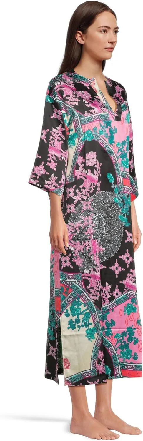 N Natori womens Brocade Caftan Length 52"
