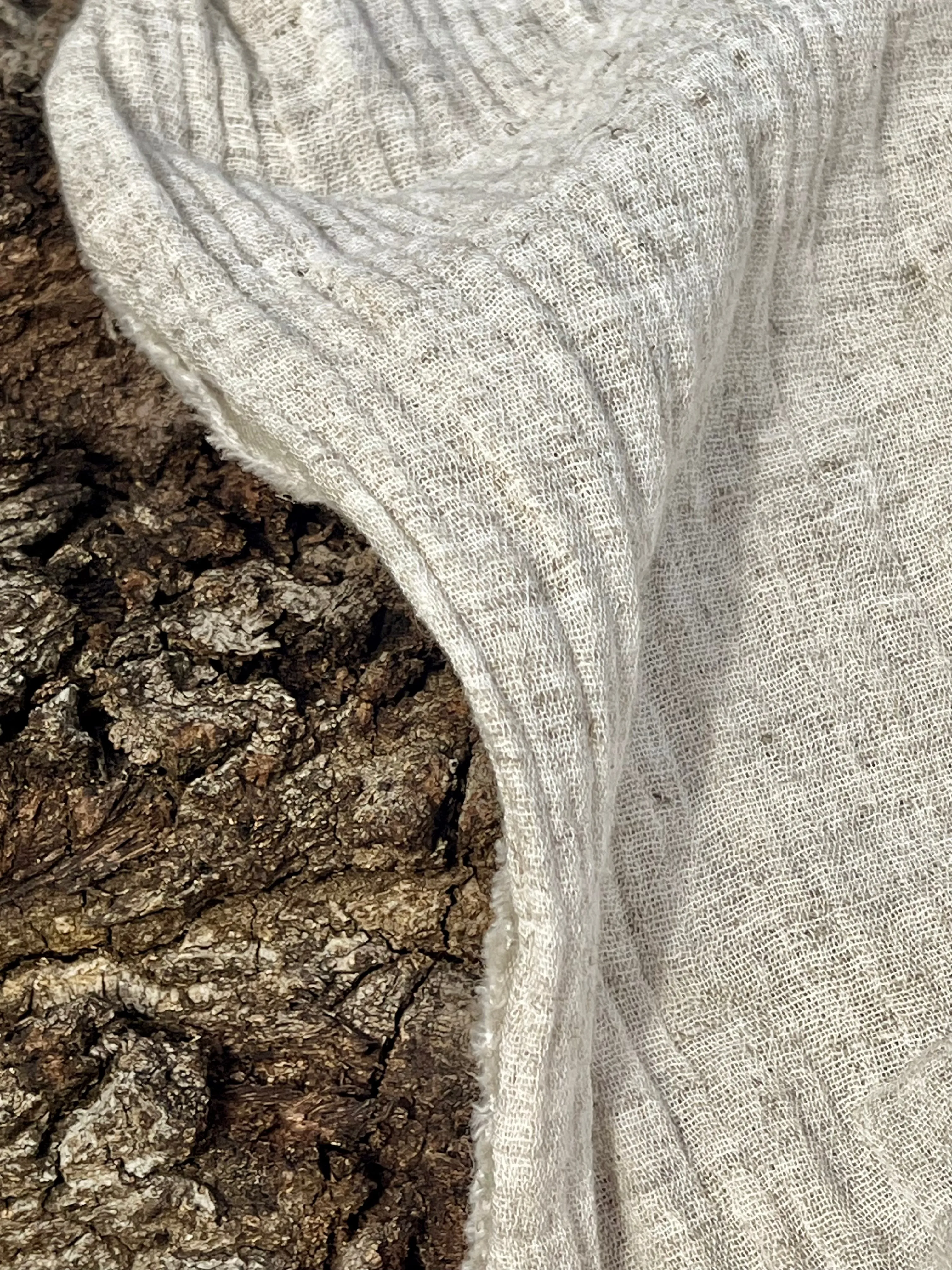 Neutral Hemp Organic Cotton Fabric Double Layer Muslin Fabric.