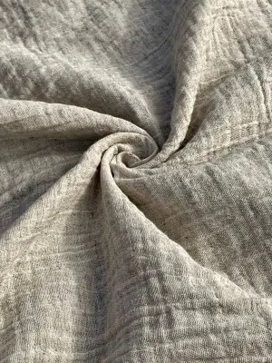 Neutral Hemp Organic Cotton Fabric Double Layer Muslin Fabric.