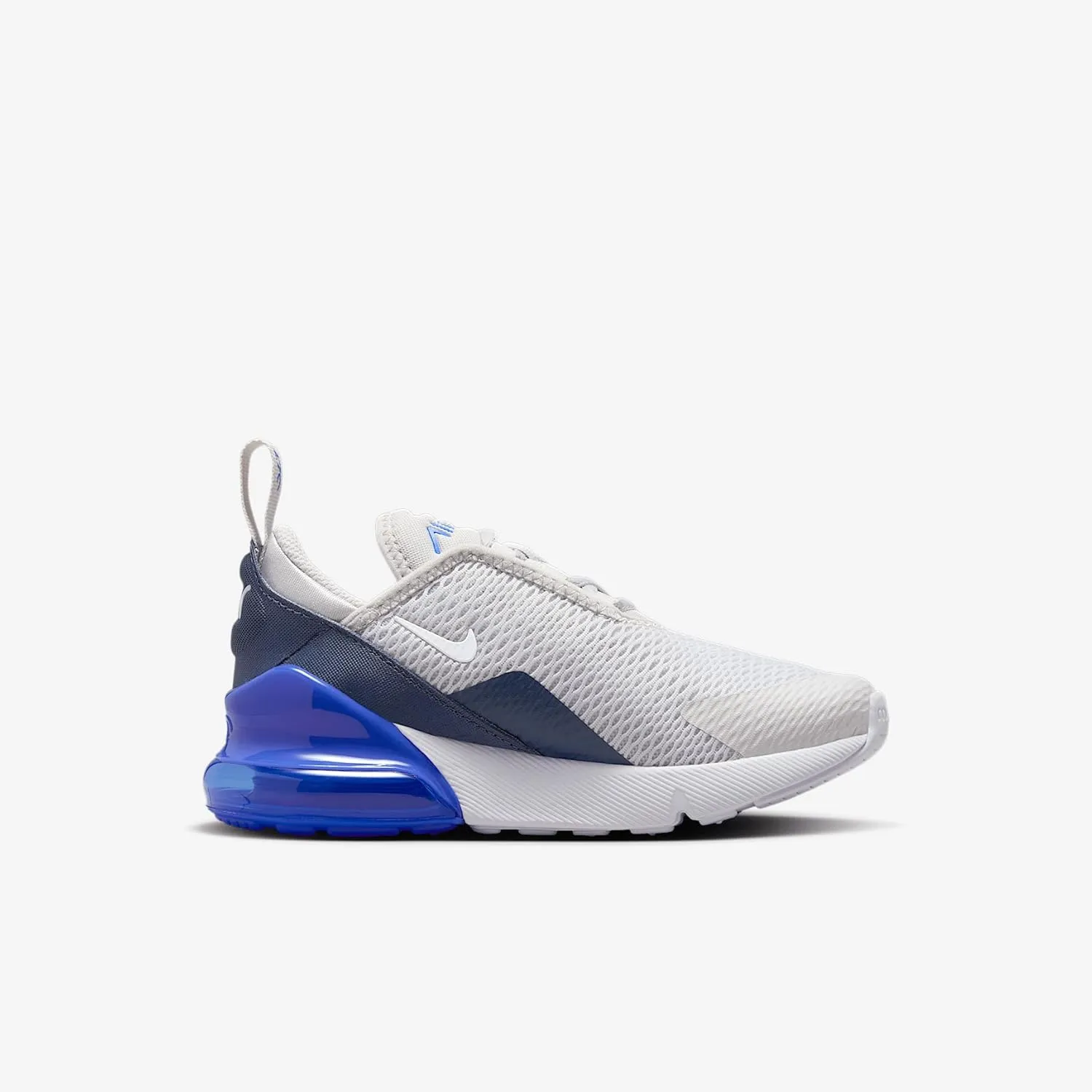 Nike Air Max 270 Little Kids' Shoes (AO2372-041, Vast Grey/Hyper Royal/Thunder Blue/White)