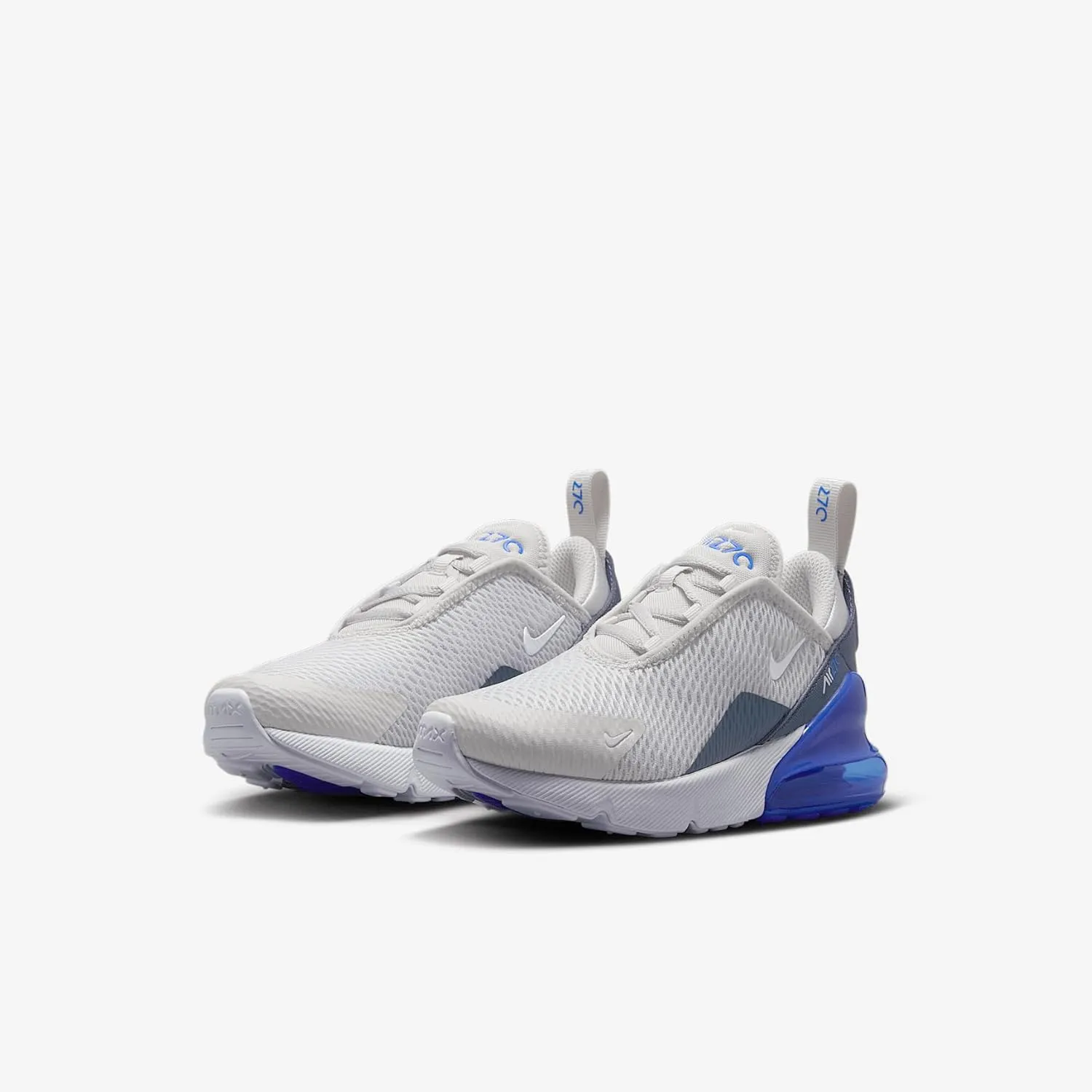 Nike Air Max 270 Little Kids' Shoes (AO2372-041, Vast Grey/Hyper Royal/Thunder Blue/White)
