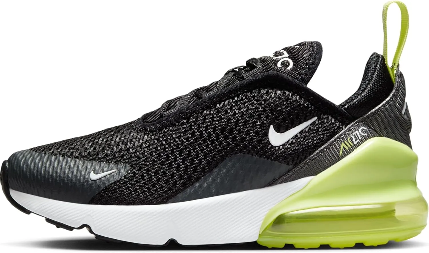 Nike Air Max 270 Little Kids' Shoes (AO2372-704, Light Lemon Twist/Black/Anthracite/White)
