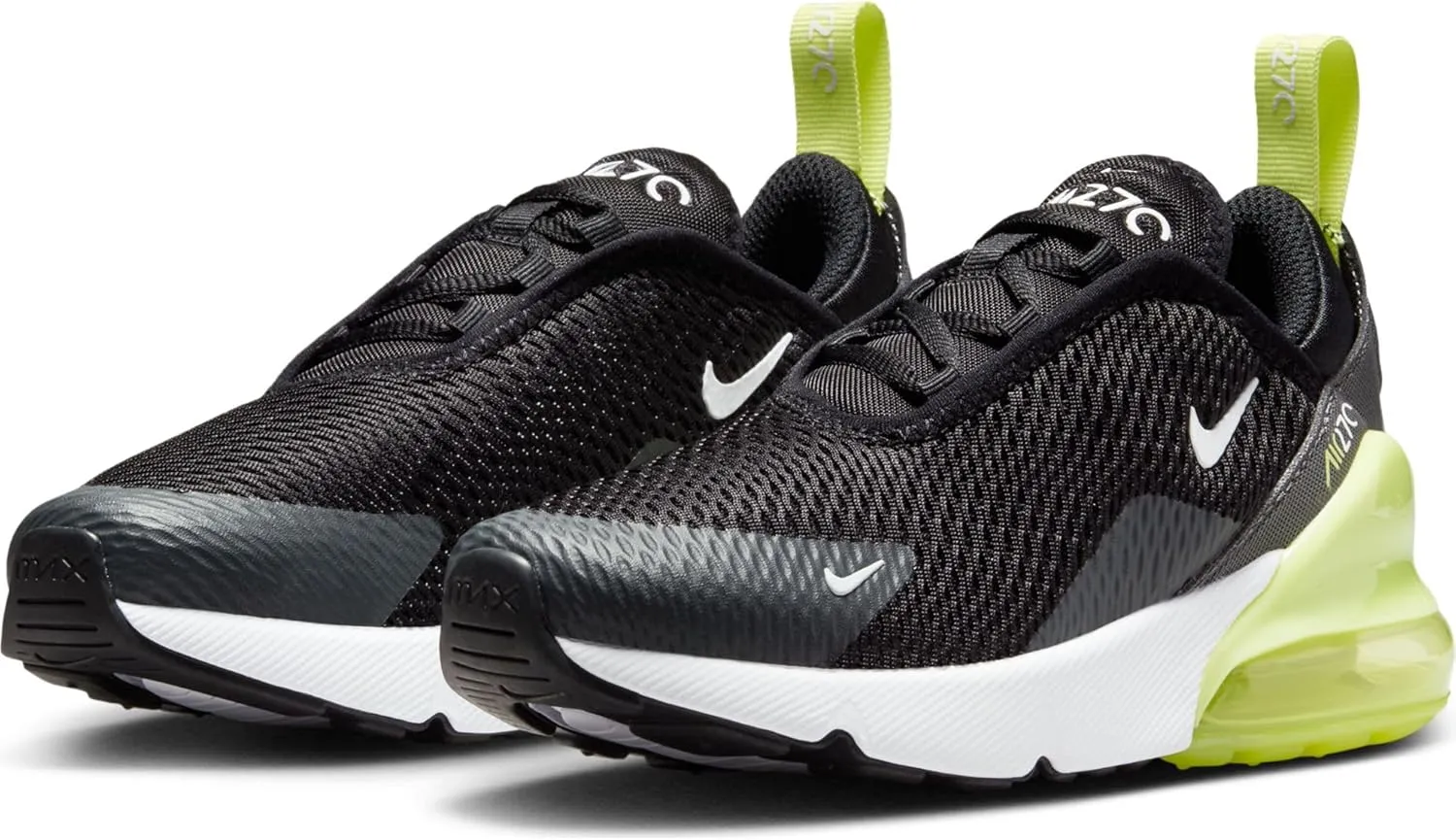 Nike Air Max 270 Little Kids' Shoes (AO2372-704, Light Lemon Twist/Black/Anthracite/White)