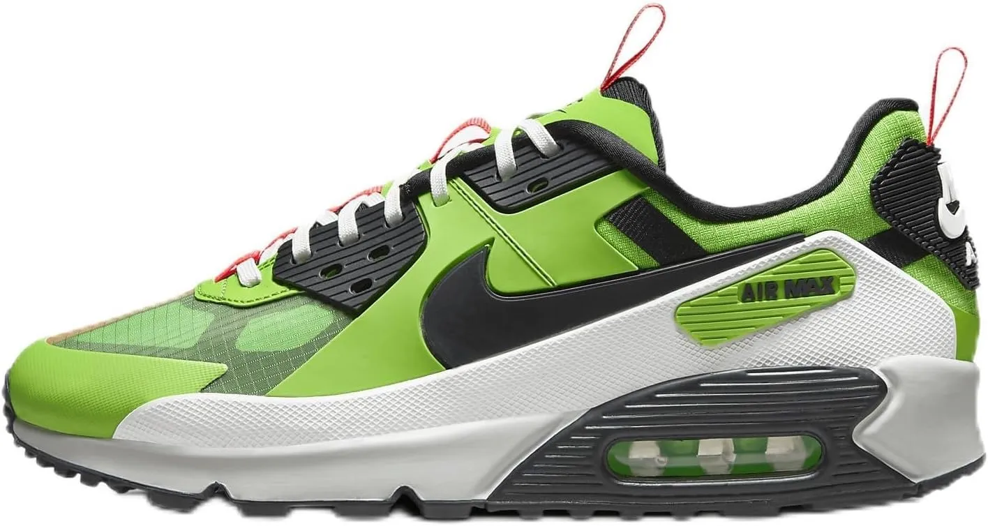 Nike Air Max 90 Drift Men's Shoes (FB2877-300, Action Green/Summit White/Bright Crimson/Black) Size 4.5