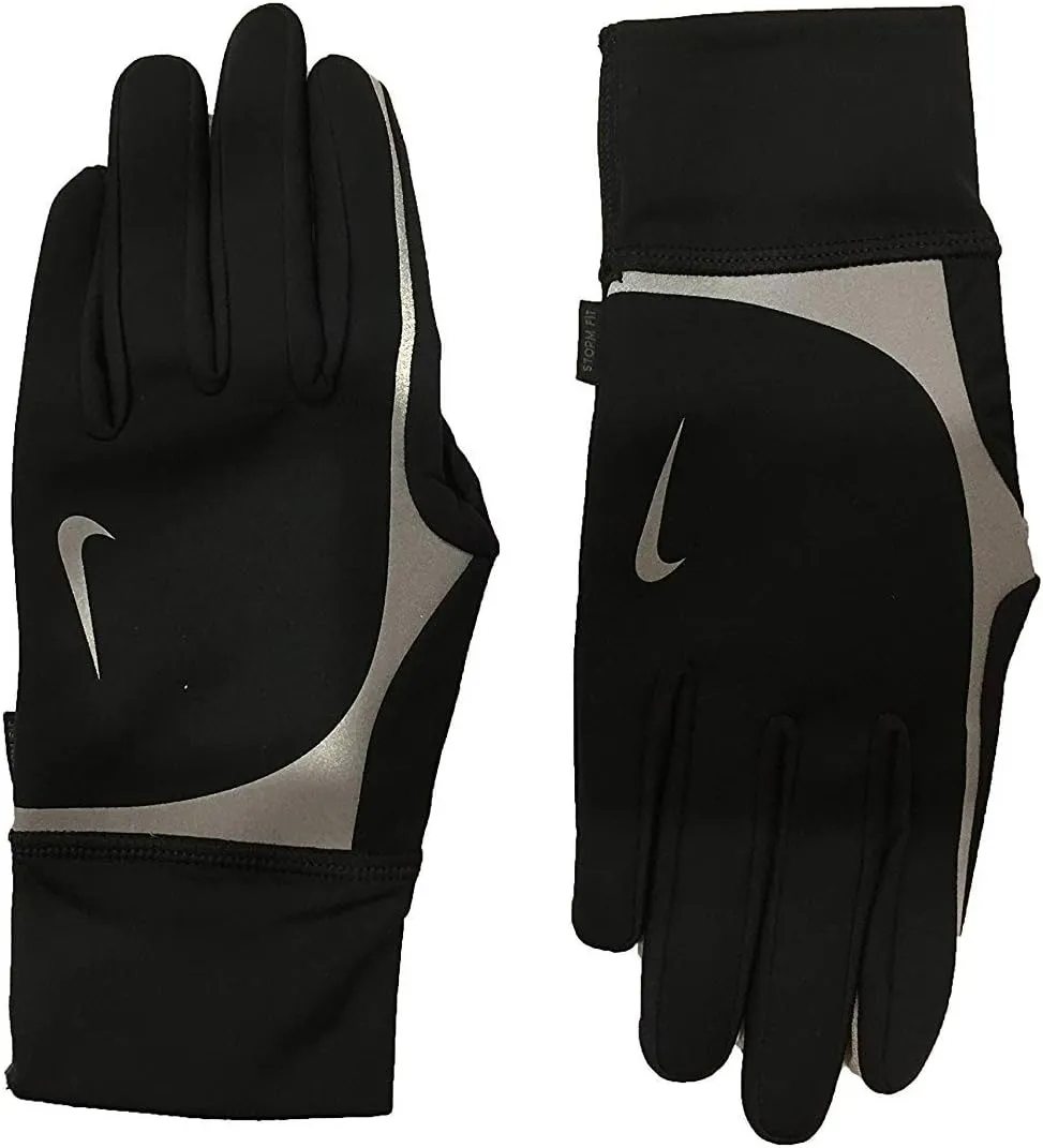 Nike Men`S Element Shield Tech Run Gloves (Black (NRG84020-82803) / Reflective Silver, X-Large)