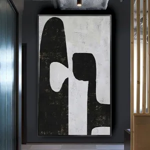 Nordic Black Animal 100% Hand Painted Minimal Art