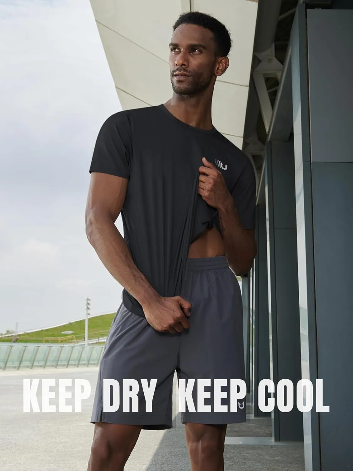 NORTHYAD Men's Athletic Shirts Workout Running Short Sleeve T-Shirt Quick Dry Lightweight Gym Tee Tops