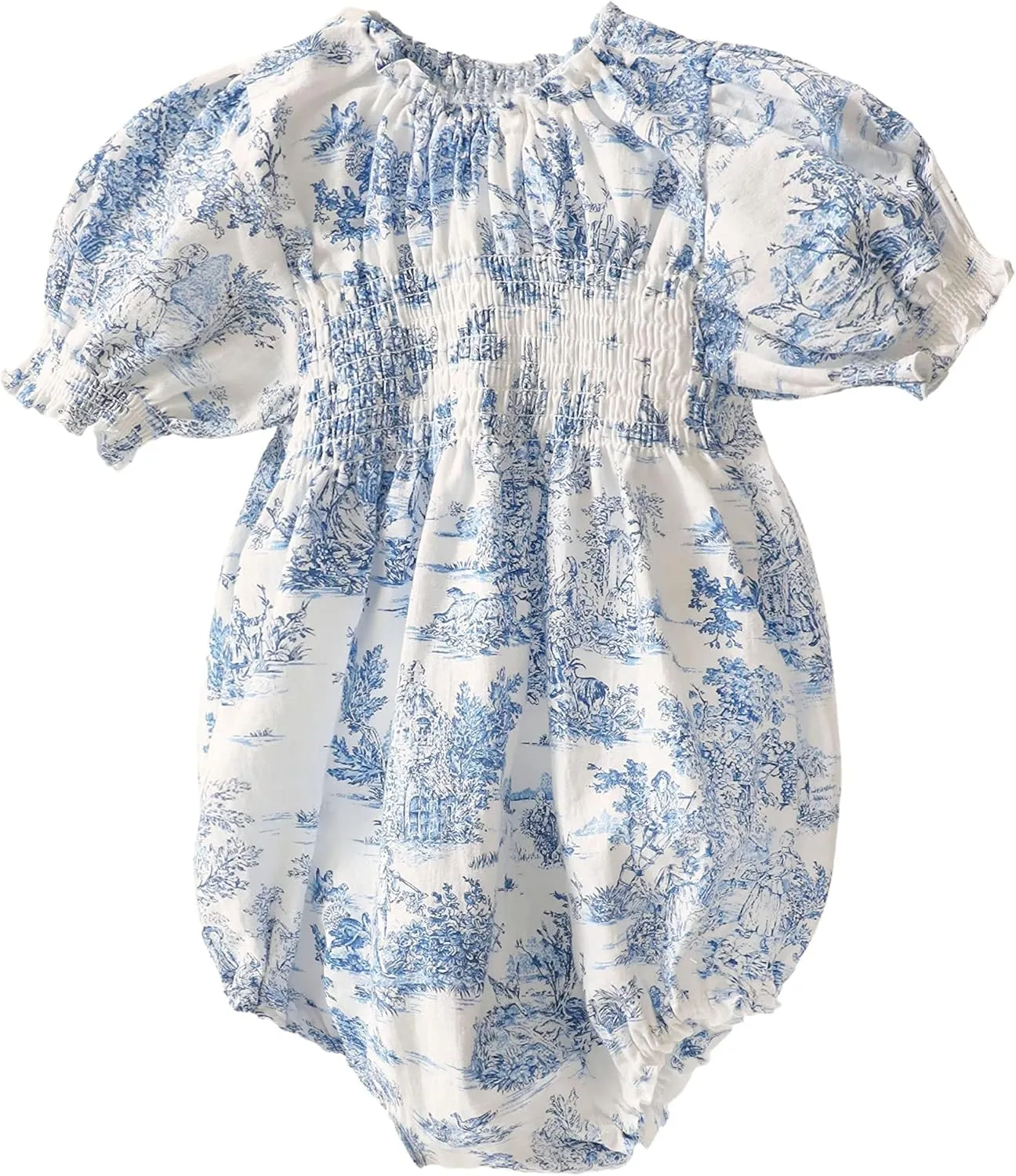 NOTHING FITS BUT Baby’s Classic Linen Cotton Dress, Hana Onesie, Infant’s Casual Frock