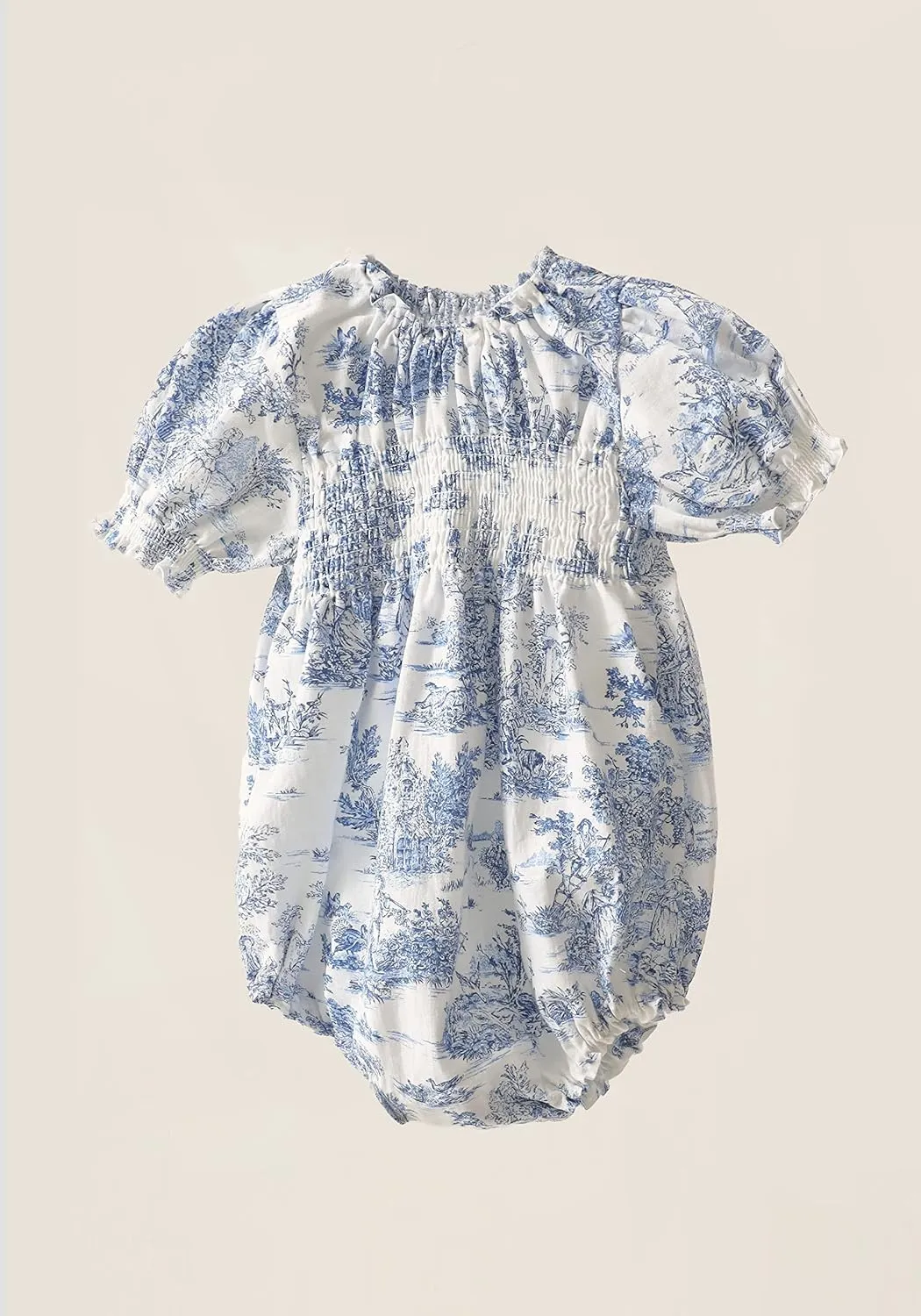 NOTHING FITS BUT Baby’s Classic Linen Cotton Dress, Hana Onesie, Infant’s Casual Frock