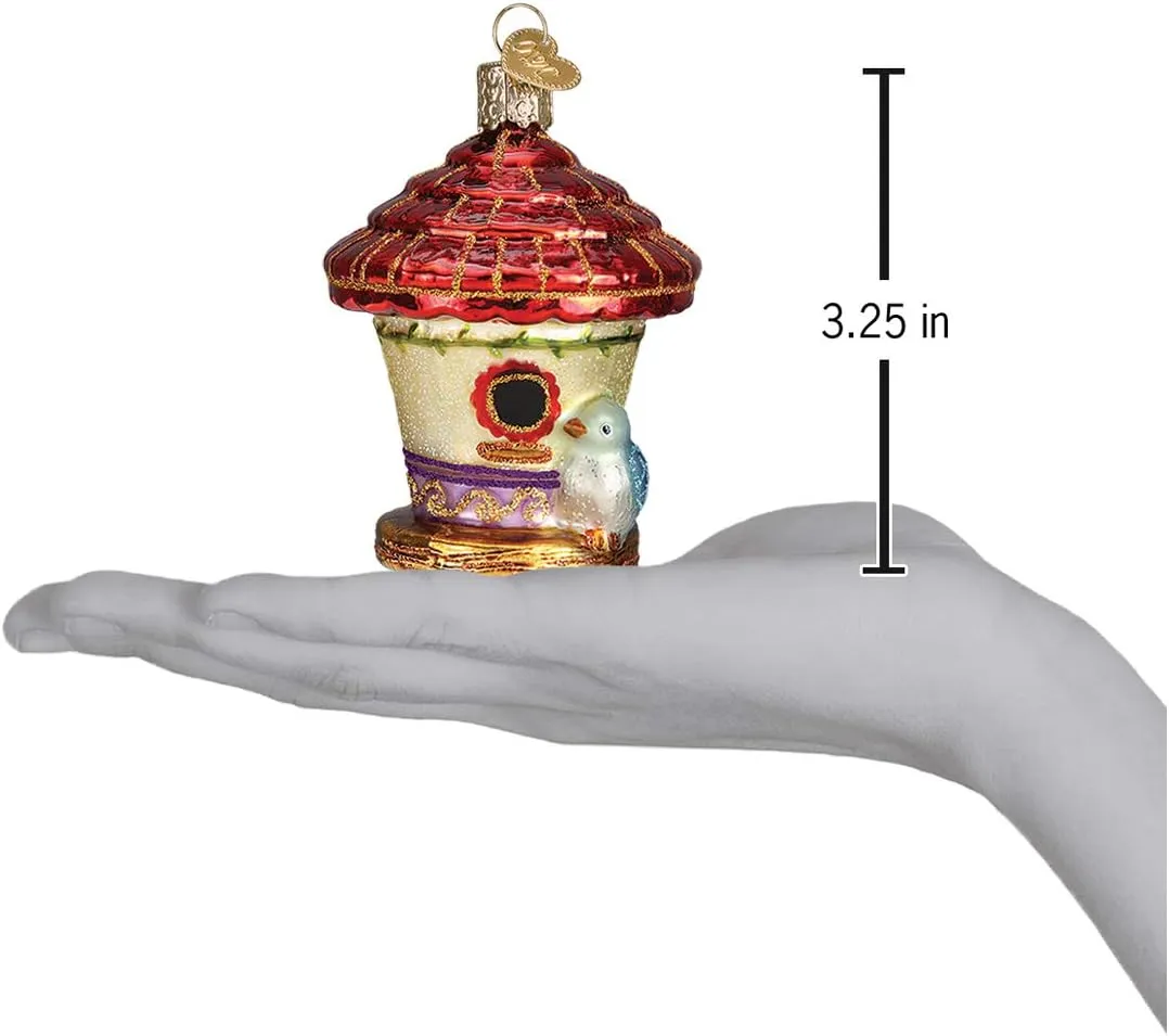 Old World Christmas Ornaments: Home Gifts Glass Blown Ornaments for Christmas Tree, Charming Birdhouse