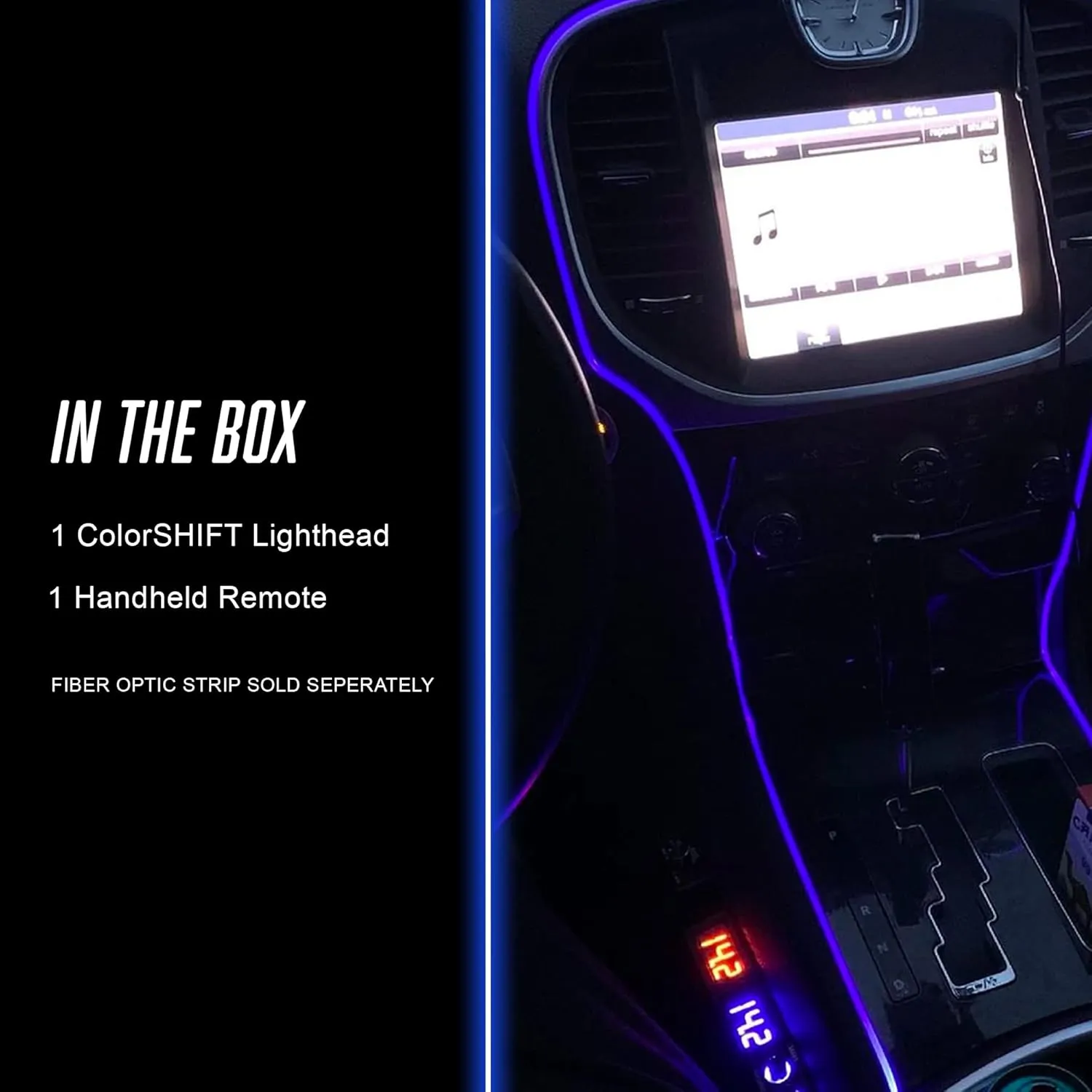 ORACLE LIGHTING ColorSHIFT LED Fiber Optic Dash Kit | Multiple Color Light Head, 1 Piece with Controller, Part # 4231-333-1
