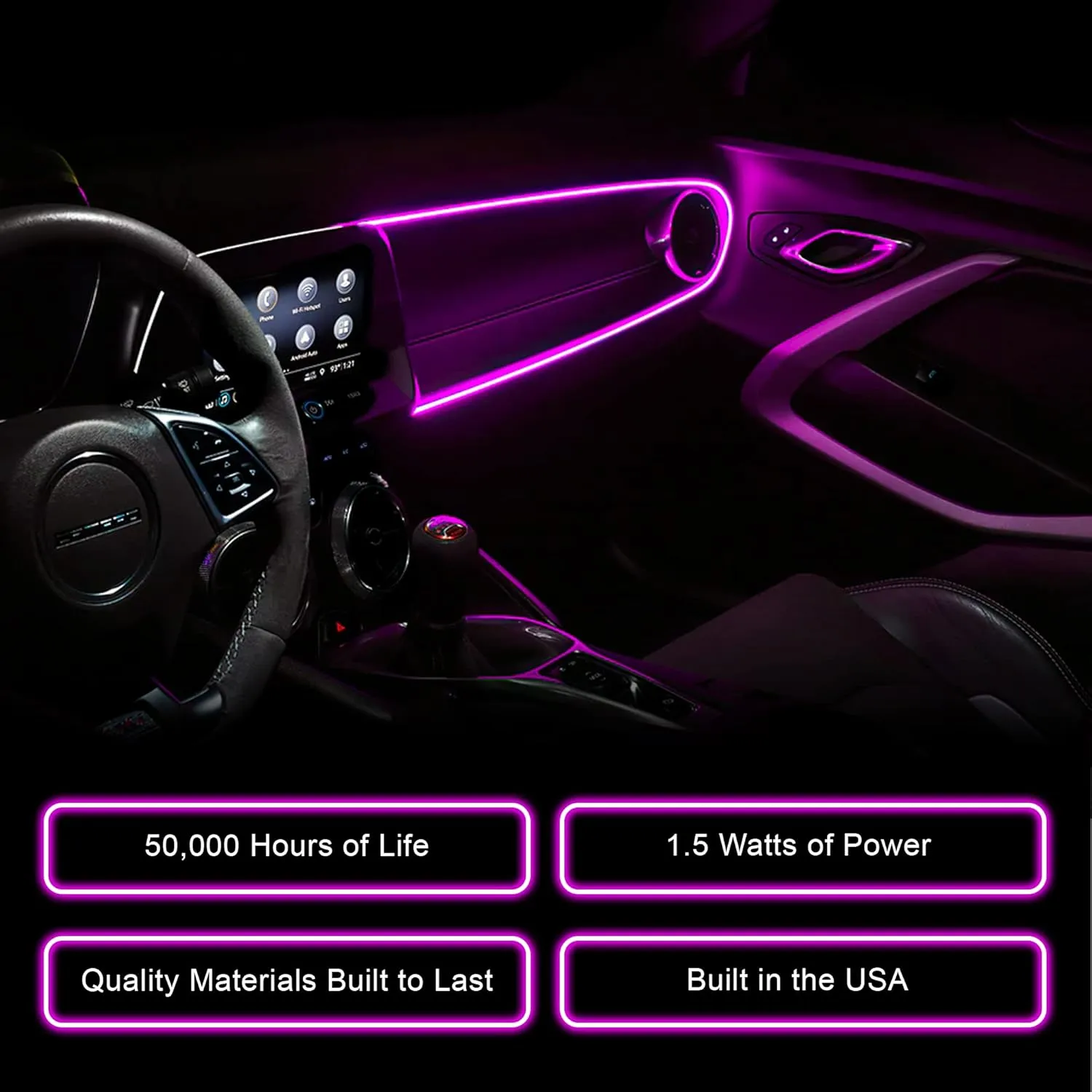 ORACLE LIGHTING ColorSHIFT LED Fiber Optic Dash Kit | Multiple Color Light Head, 1 Piece with Controller, Part # 4231-333-1