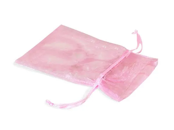 Organza Sheer Drawstring Bags: Toffee / 10 Pack / 4x6"