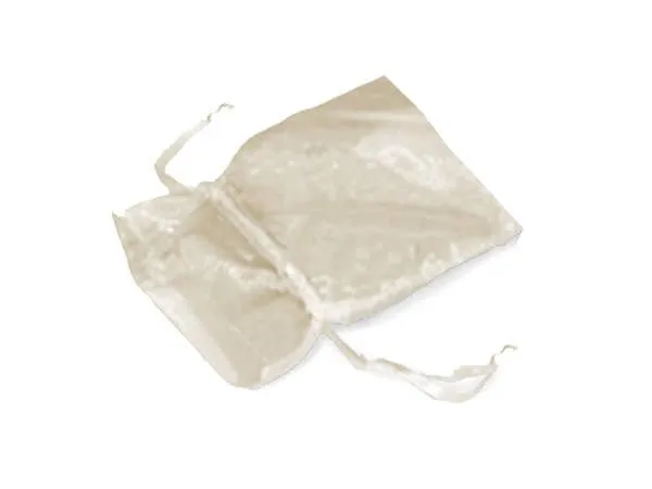 Organza Sheer Drawstring Bags: Toffee / 10 Pack / 4x6"