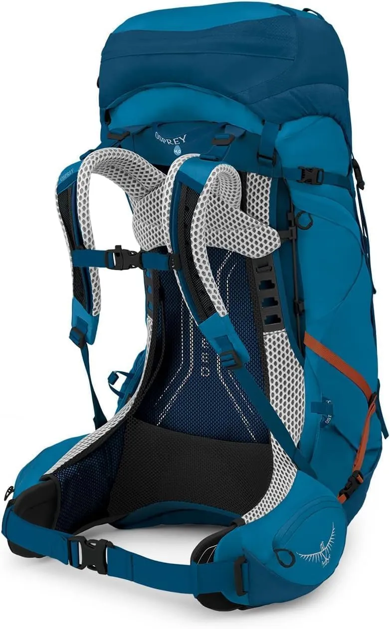 Osprey Atmos AG LT 50L Men's Backpacking Backpack, Night Shift/Scoria Blue, L/XL