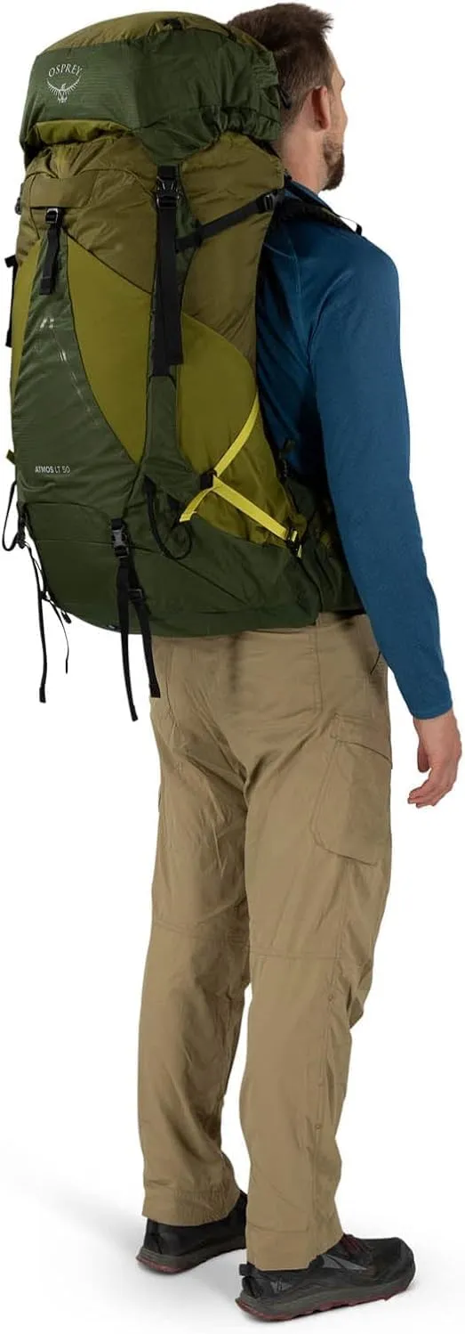 Osprey Atmos AG LT 50L Men's Backpacking Backpack, Night Shift/Scoria Blue, L/XL