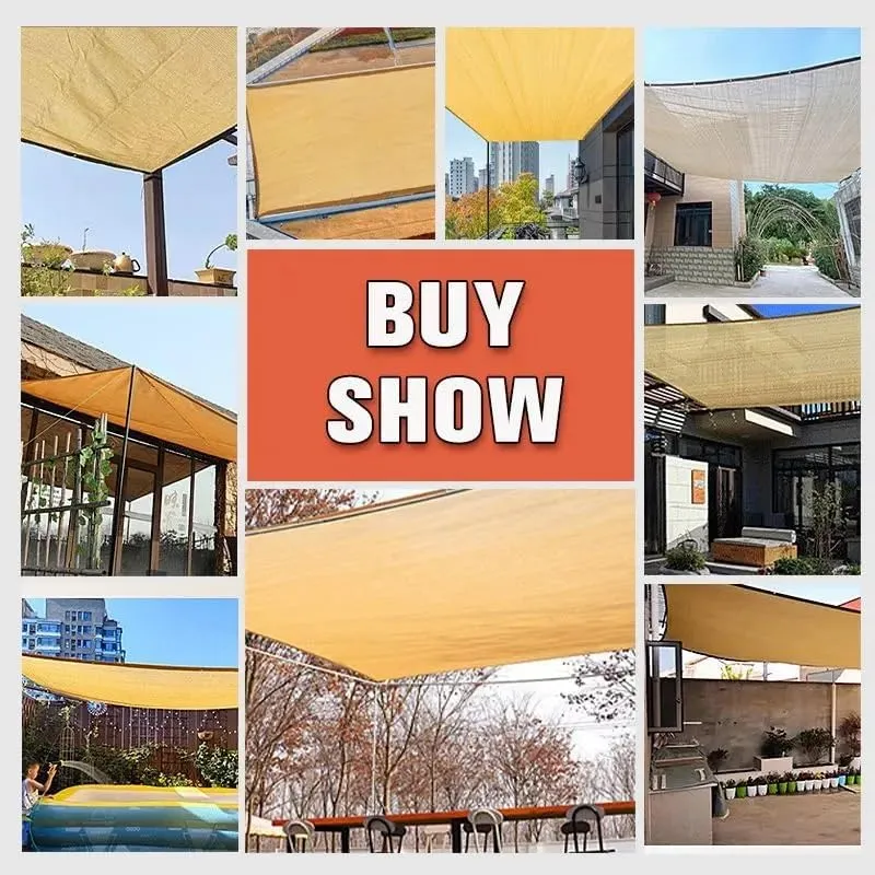 Outdoor Awnings Sunshade,Sail Garden Canopi for Terrace Car Canvas Awning Rectangle Pool Sun-Shelter Sunshade Sail Sunshade Mesh(Beige,2mx2m)
