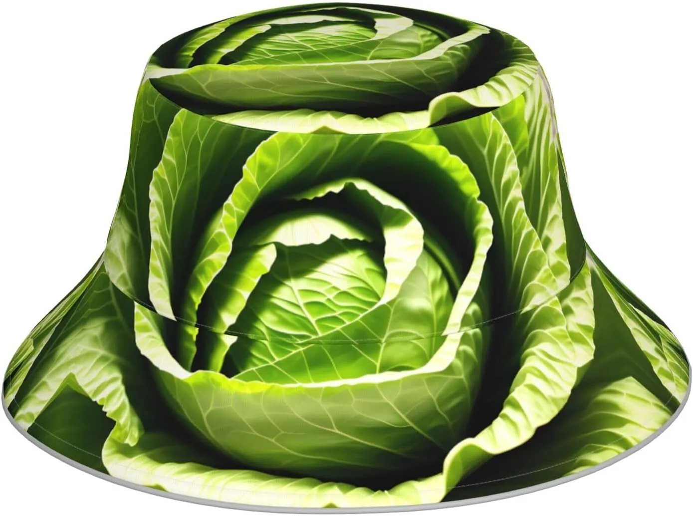 Outdoor Reflective Bucket Hat for Women and Men Protection Headwear for Travel Camping Bright Cabbage Pattern Black