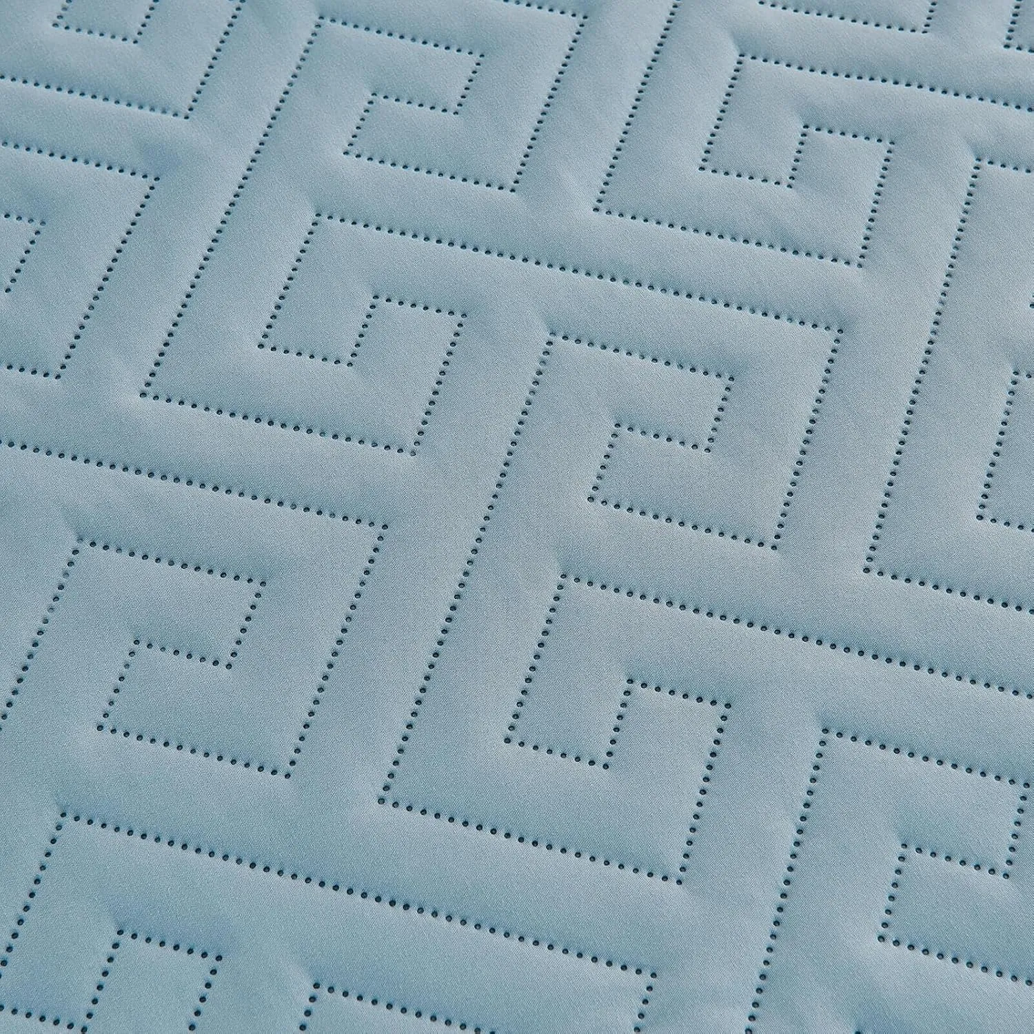 Oversized King Bedspreads 128x120 for Extra Tall/Large King or Cal King Bed Quilted Reversible Lightweight Coverlet Set 1 Quilt 2 Pillow Shams Blue