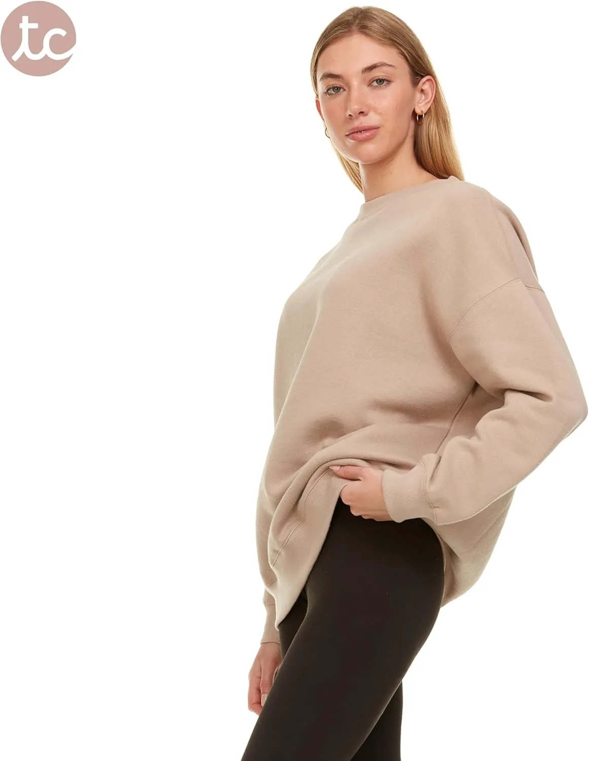 Oversized Sweatshirt for Women – Crewneck Fleece Pullover Soft Trendy Sweatshirt