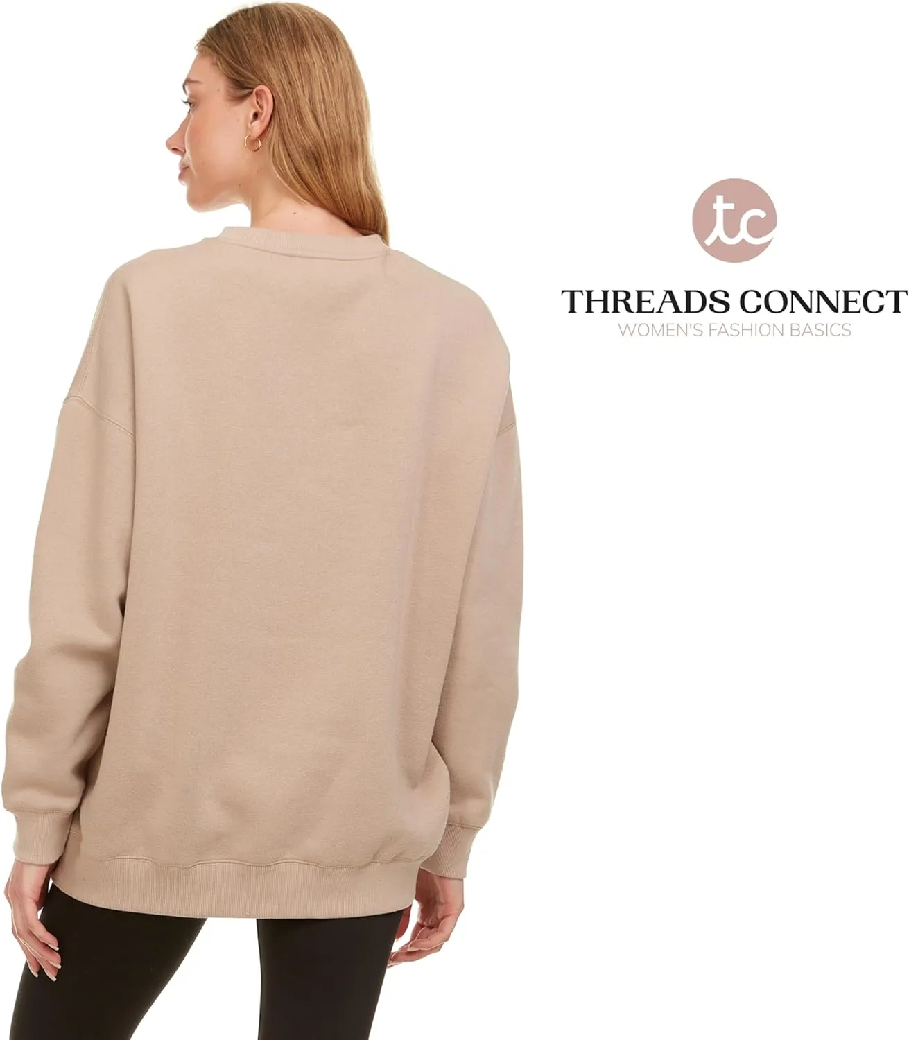 Oversized Sweatshirt for Women – Crewneck Fleece Pullover Soft Trendy Sweatshirt