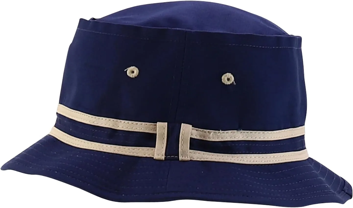 Oversized XXL Roll Up Bucket Hat with Stripe Band