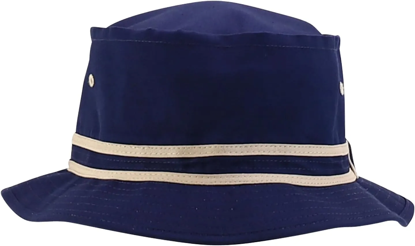 Oversized XXL Roll Up Bucket Hat with Stripe Band