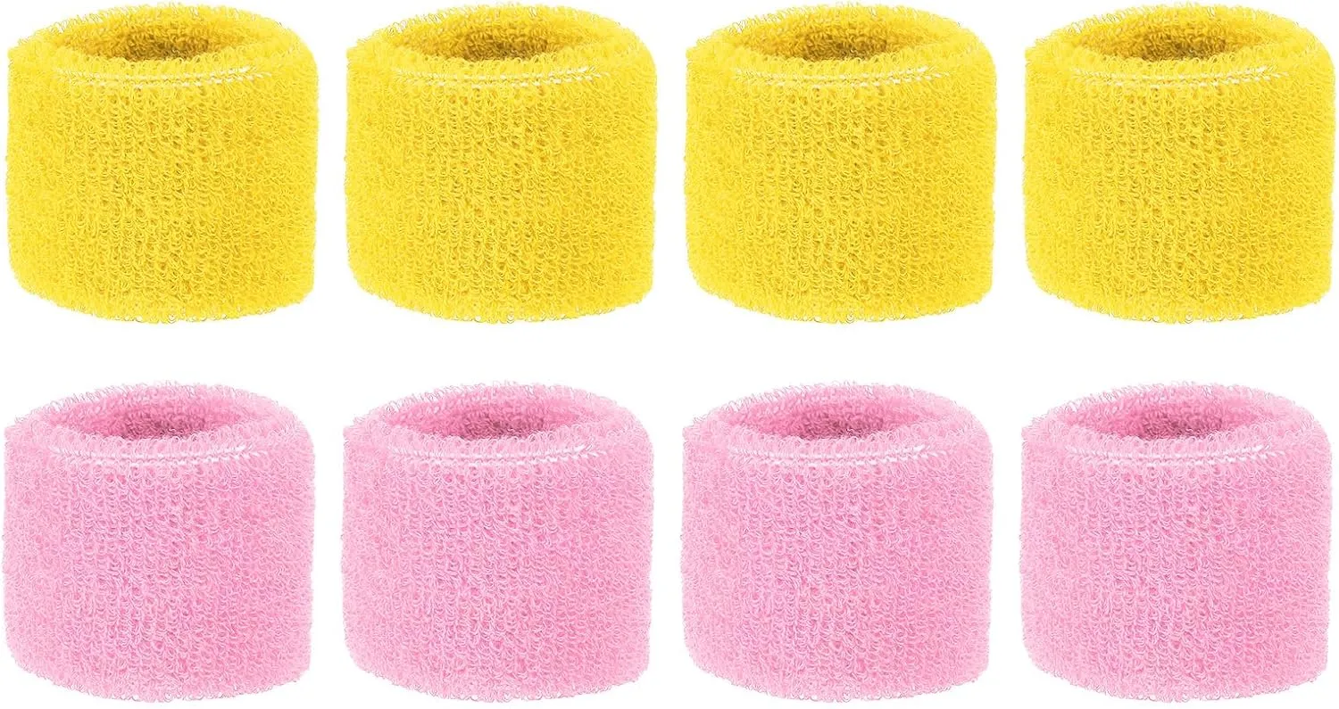 PATIKIL Sports Wristbands Cotton Terry Cloth Absorbent Sweatband for Basketball Working Out Athletic Running