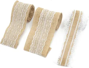 Pcs DIY Craft Accessories Wedding Shoe Hat Decorations Jute Burlap Ribbon Lace for DIY Decorations