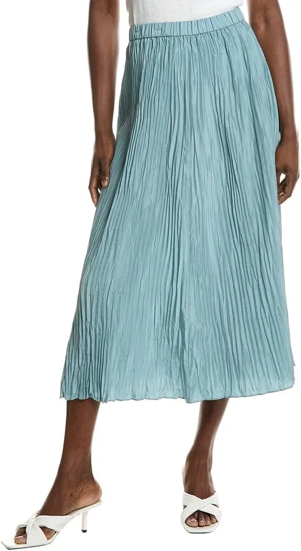 Pleated Silk Skirt