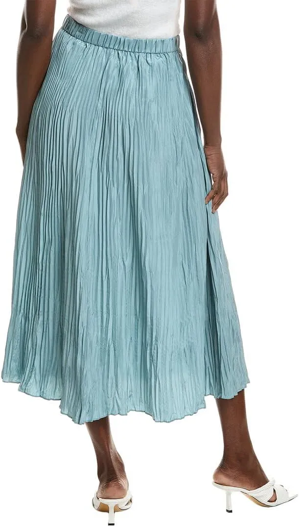 Pleated Silk Skirt