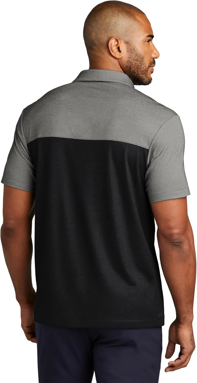Port Authority Fine Pique Blend Blocked Polo