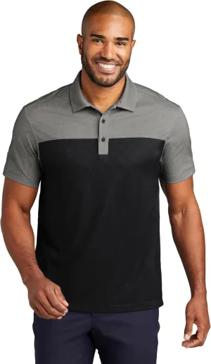 Port Authority Fine Pique Blend Blocked Polo