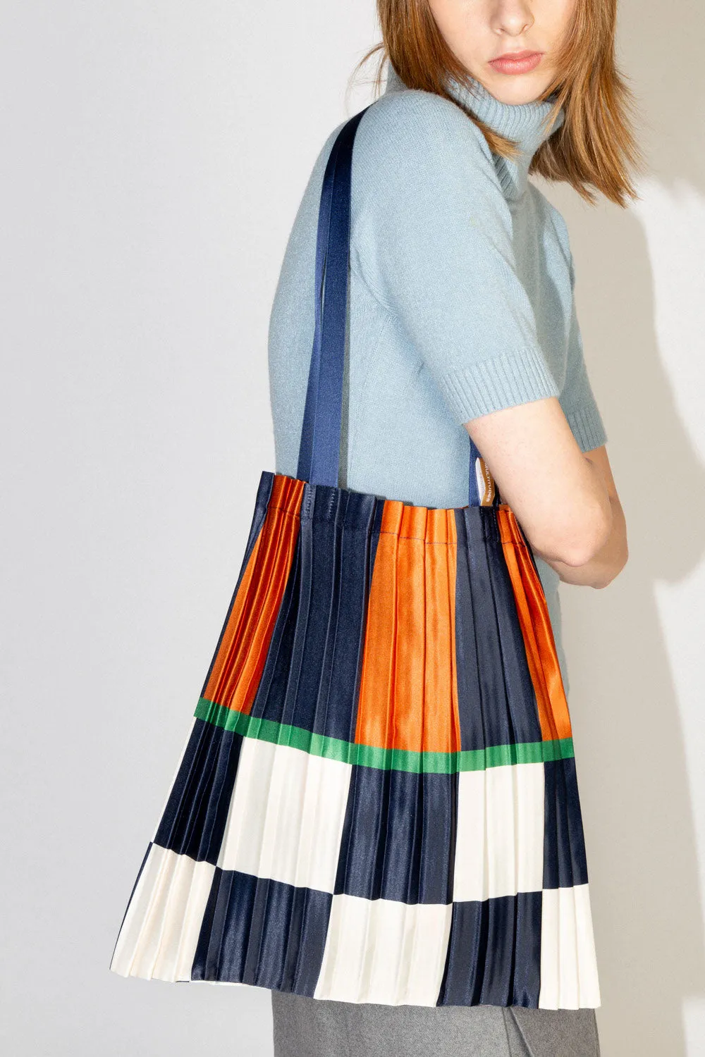 Positano Satin Pleated Bag