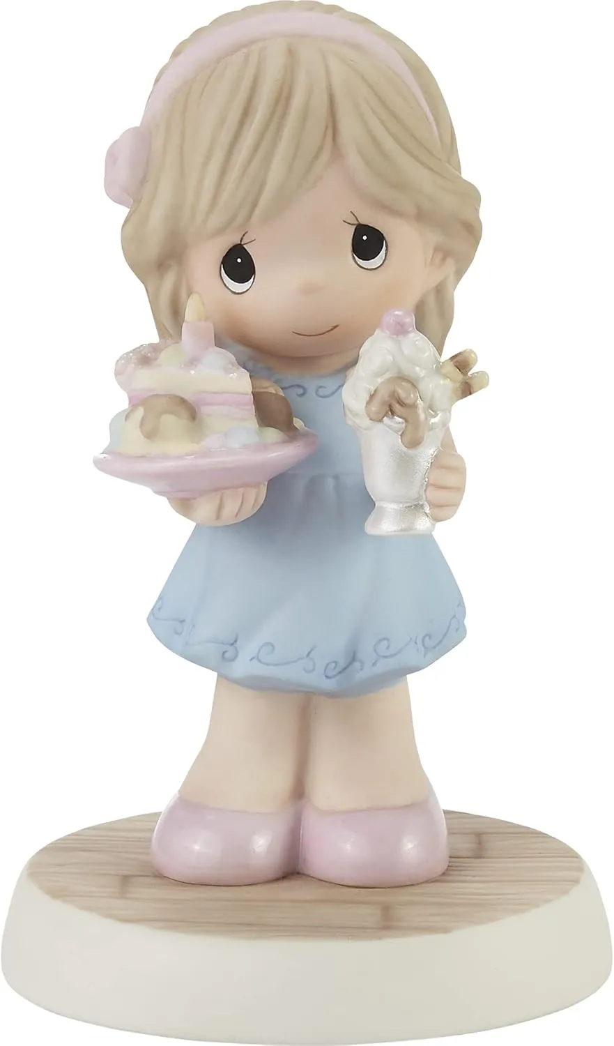 Precious Moments 213009 Hoping Your Birthday is Extra Sweet Bisque Porcelain Figurine
