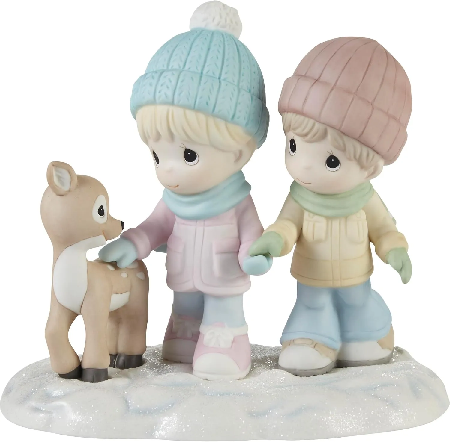 Precious Moments 231038 A Winter Walk is Warmer with You Bisque Porcelain Figurine