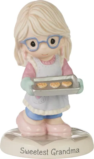 Precious Moments Grandma Figurine | Sweetest Grandma Bisque Porcelain Figurine Hand-Painted