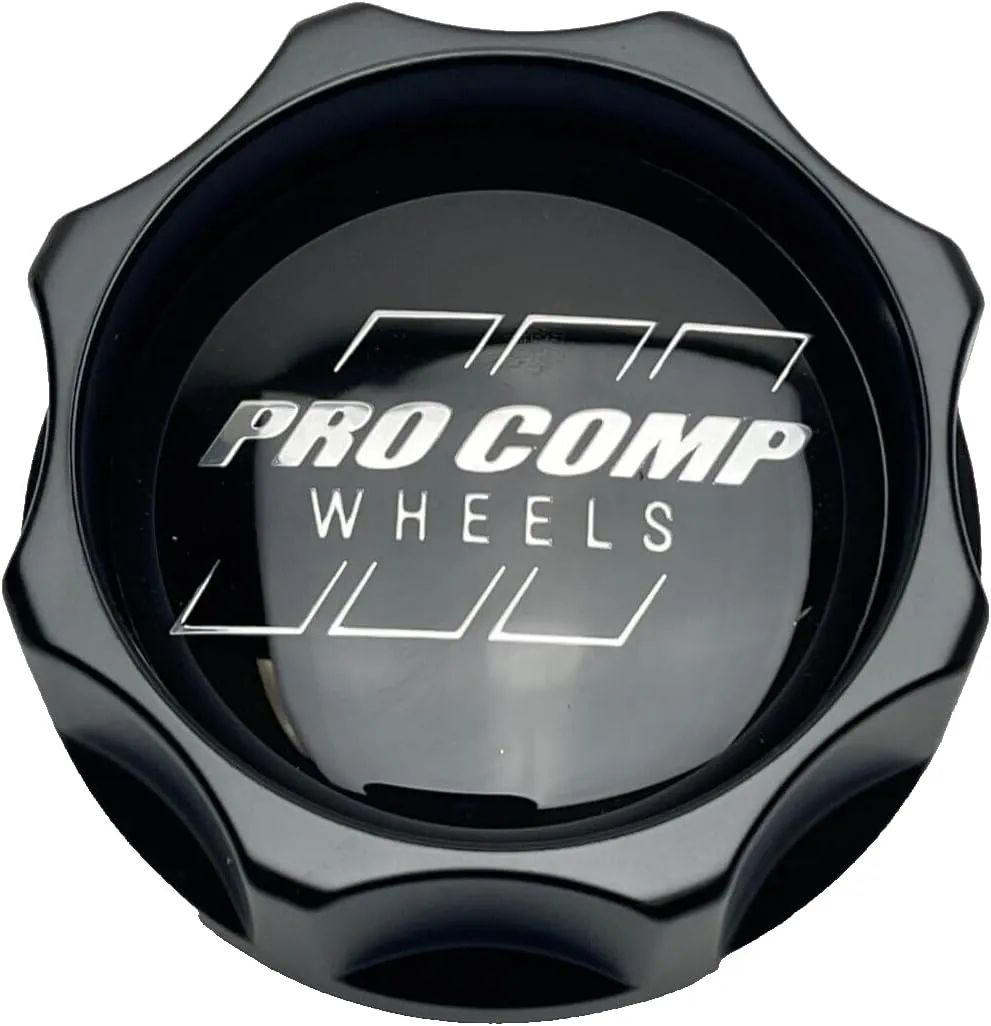 PRO COMP Satin Black Snap in Wheel Center Cap 504055602 504055602-CAP-2 Cap S210K88 S1608-09 Resin Logo