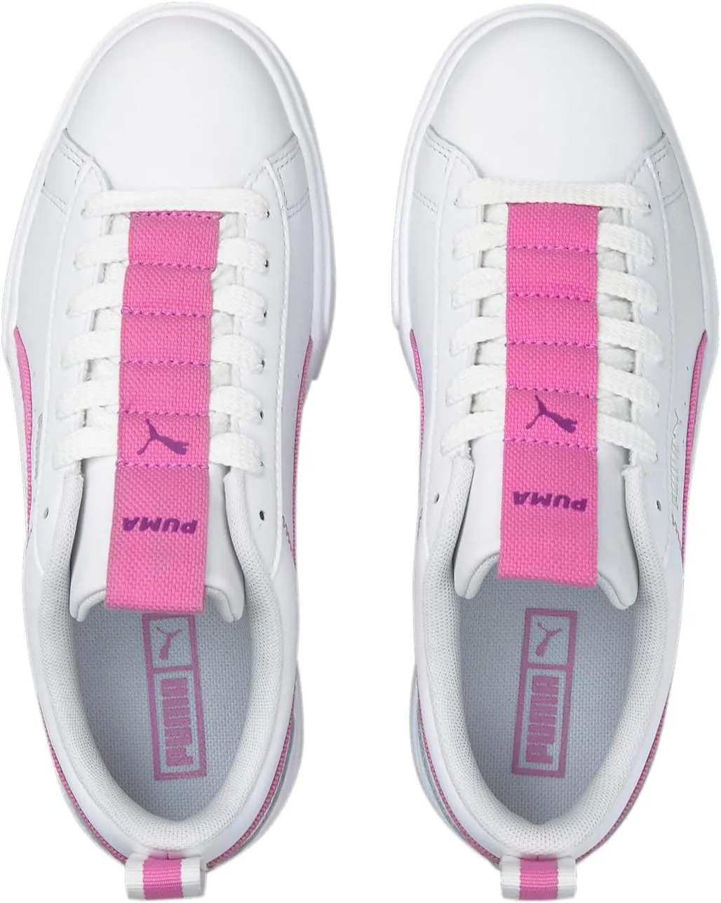 PUMA Womens Mayze Lace Up Platform Sneakers Shoes Casual - White