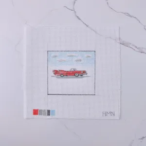 "Red Tail Fins" - Hand Painted Needlepoint Canvas