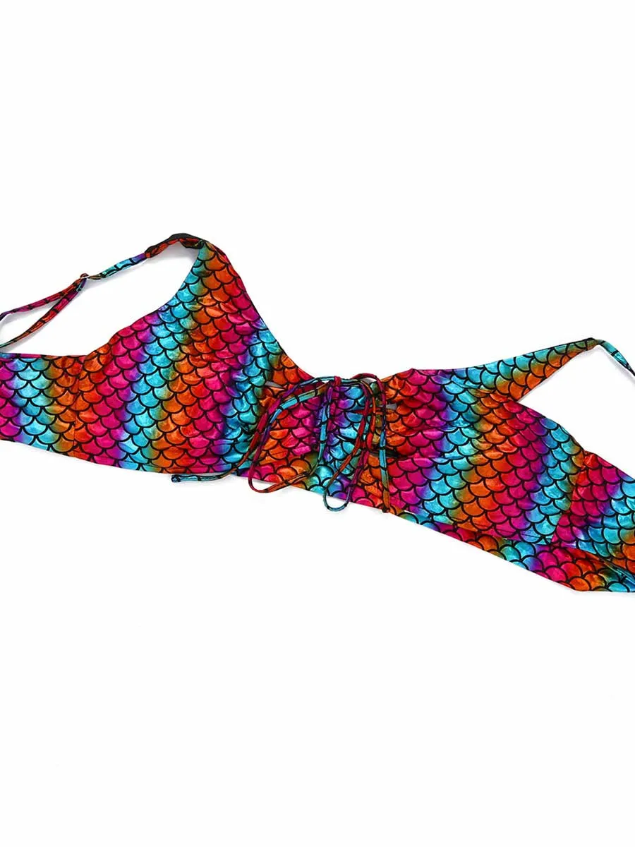 Rainbow Reflective Fish Scale Two-Piece Set
