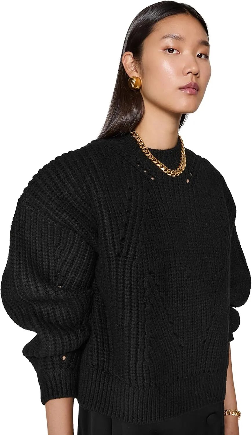 Rebecca Minkoff Women's Brooks Spilt Hem Sweater