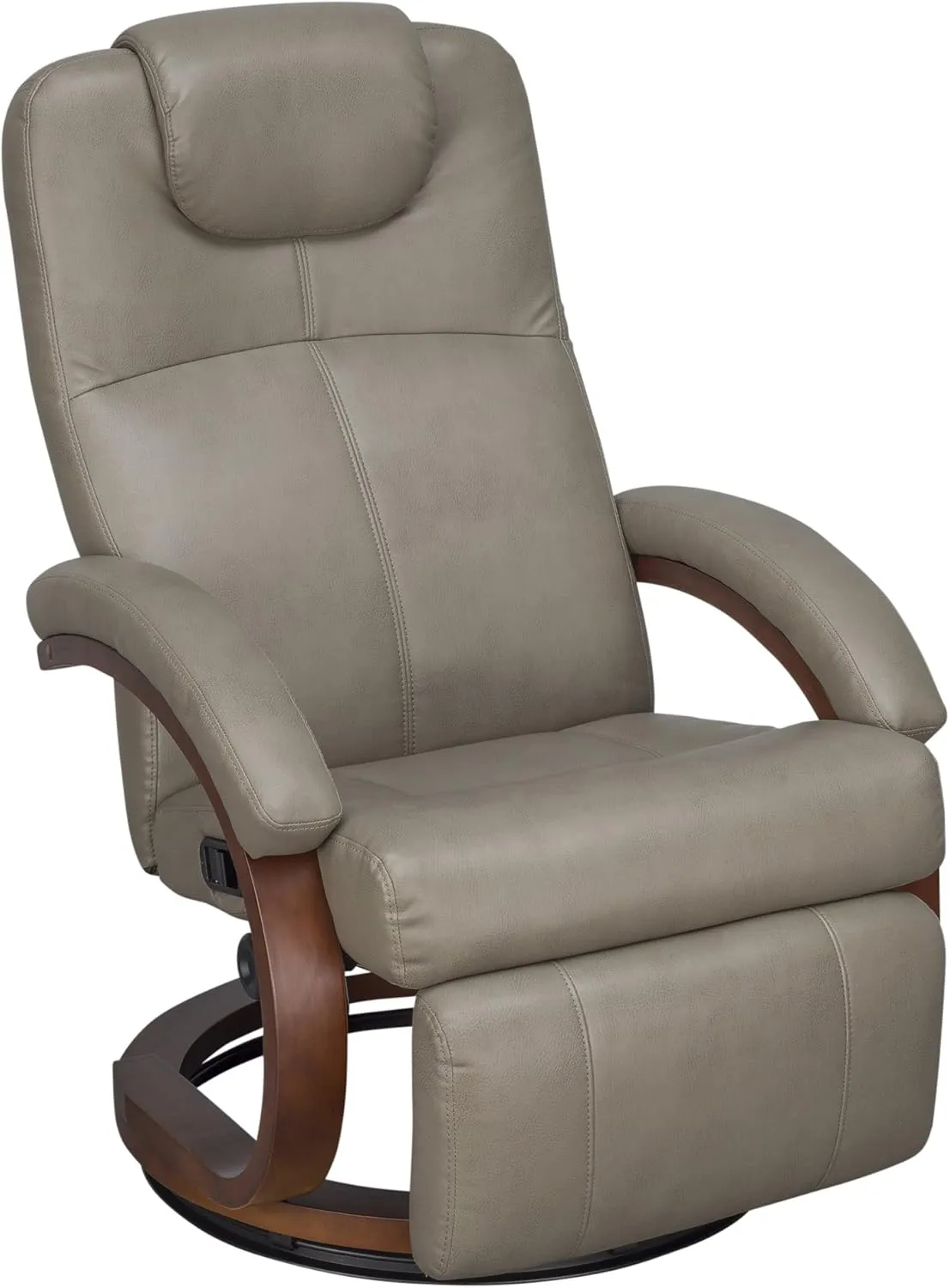 RecPro Charles 28" RV Euro Chair Recliner Modern Design RV Furniture (1, Putty)