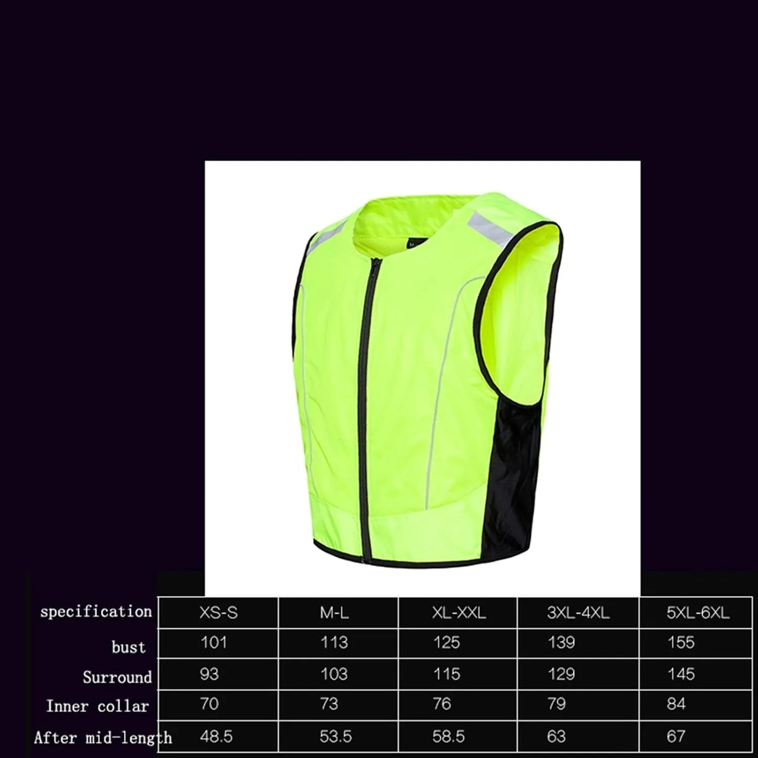 Reflective Clothing Locomotive Winter Motorcycle Reflective Vest Night Safety Cycling Jersey Reflecting Suit(M Size)