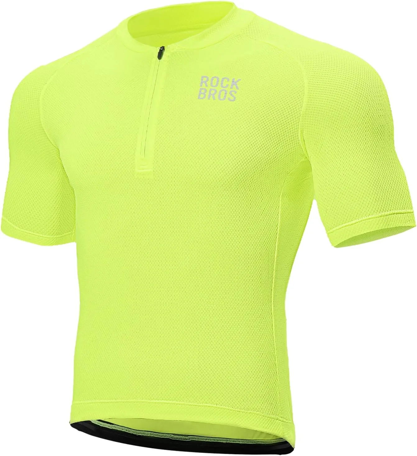 ROCKBROS Men's Cycling Jersey Short Sleeve Road Bike Shirt with 3 Rear Pockets Breathable Quick Dry Bicycle Shirt