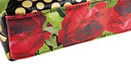 Rose & Gold Polka Dots Oil Cloth Large Zipper Pouch