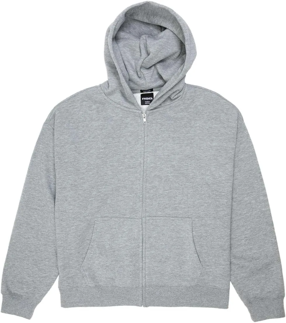 Rsq Mens Oversized Zip-Up Hoodie